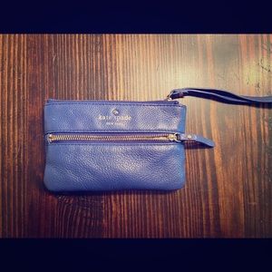 Kate Spade Leather Wristlet Blue